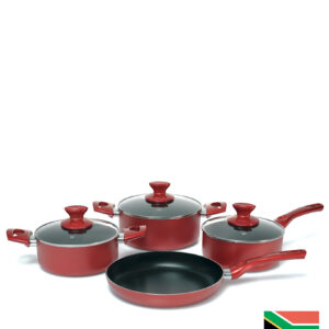 IYEN red 7 pc cookware